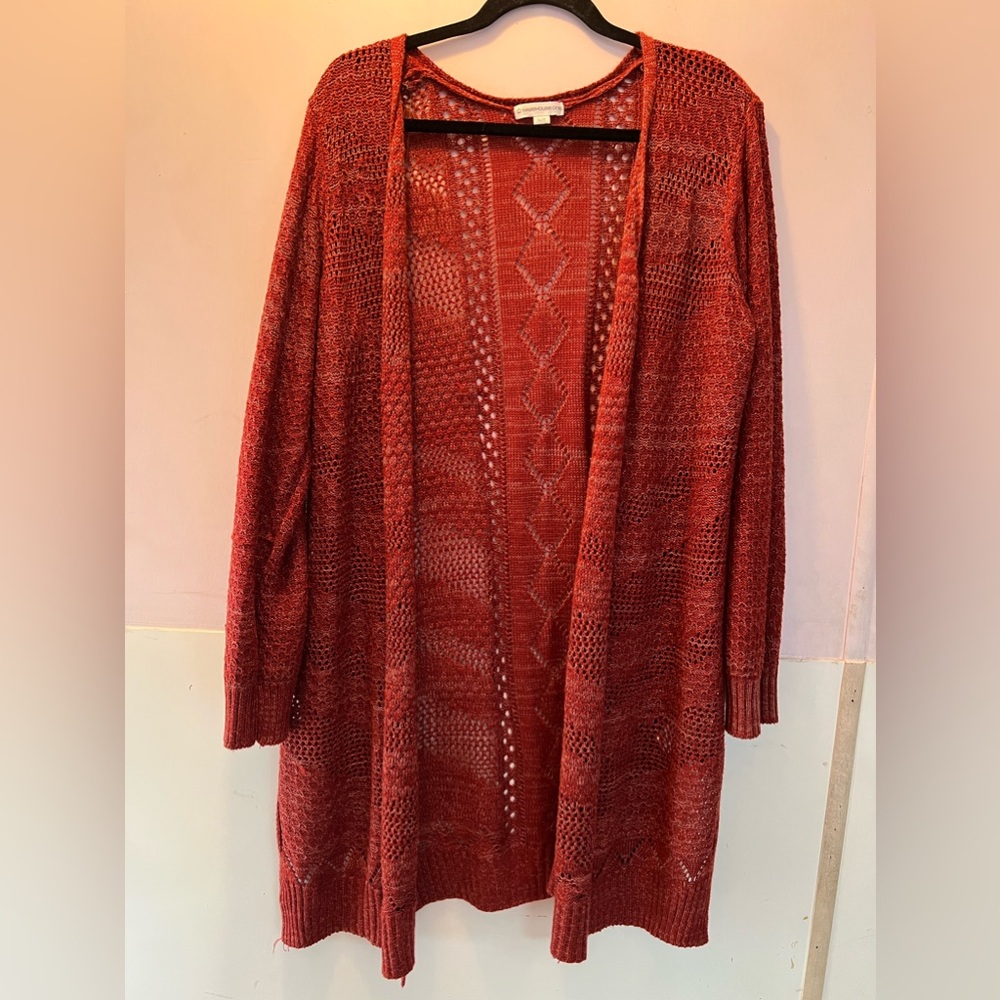 Burnt Orange Knitted Cardigan